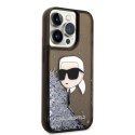 Karl Lagerfeld nakładka do iPhone 14 Pro Max 6,7" KLHCP14XLNKHCK czarna hardcase Glitter Karl Head