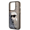 Karl Lagerfeld nakładka do iPhone 14 Pro Max 6,7" KLHCP14XLNKHCK czarna hardcase Glitter Karl Head