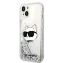 Karl Lagerfeld nakładka do iPhone 14 Plus 6,7" KLHCP14MLNCHCS srebrna hardcase Glitter Choupette Head