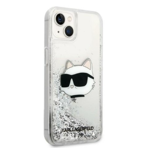 Karl Lagerfeld nakładka do iPhone 14 Plus 6,7" KLHCP14MLNCHCS srebrna hardcase Glitter Choupette Head