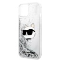 Karl Lagerfeld nakładka do iPhone 14 Plus 6,7" KLHCP14MLNCHCS srebrna hardcase Glitter Choupette Head