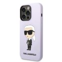 Karl Lagerfeld nakładka do iPhone 14 Pro 6,1" KLHCP14LSNIKBCU purpurowa hardcase Silicone Ikonik