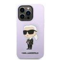 Karl Lagerfeld nakładka do iPhone 14 Pro 6,1" KLHCP14LSNIKBCU purpurowa hardcase Silicone Ikonik