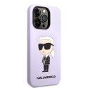 Karl Lagerfeld nakładka do iPhone 14 Pro 6,1" KLHCP14LSNIKBCU purpurowa hardcase Silicone Ikonik