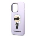 Karl Lagerfeld nakładka do iPhone 14 Pro 6,1" KLHCP14LSNIKBCU purpurowa hardcase Silicone Ikonik