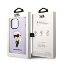 Karl Lagerfeld nakładka do iPhone 14 Pro 6,1" KLHCP14LSNIKBCU purpurowa hardcase Silicone Ikonik