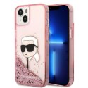 Karl Lagerfeld nakładka do iPhone 14 Pro Max 6,7" KLHCP14XLNCHCP różowa hardcase Liquid Glitter NFT Choupette Head