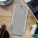 Etui Smart Clear View do Samsung Galaxy A34 5G srebrne