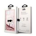 Karl Lagerfeld nakładka do iPhone 14 Pro 6,1" KLHCP14LLNCHCP różowa hardcase Liquid Glitter NFT Choupette Head