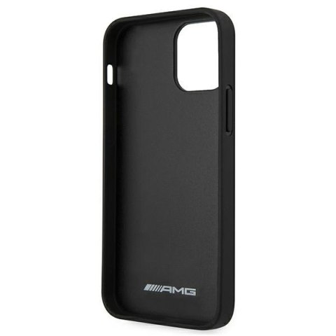 AMG AMHCP12LOSDBK iPhone 12 Pro Max 6,7" czarny/black hardcase Leather Curved Lines