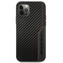 AMG AMHCP12MDEBK iPhone 12/12 Pro 6,1" czarny/black hardcase Leather&Carbon Red Stitching