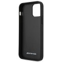 AMG AMHCP12MDEBK iPhone 12/12 Pro 6,1" czarny/black hardcase Leather&Carbon Red Stitching