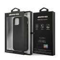 AMG AMHCP12MDEBK iPhone 12/12 Pro 6,1" czarny/black hardcase Leather&Carbon Red Stitching