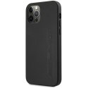 AMG AMHCP12MDOLBK iPhone 12/12 Pro 6,1" czarny/black hardcase Leather Hot Stamped