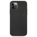 AMG AMHCP12MDOLBK iPhone 12/12 Pro 6,1" czarny/black hardcase Leather Hot Stamped