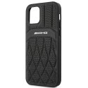 AMG AMHCP12MOSDBK iPhone 12/12 Pro 6,1" czarny/black hardcase Leather Curved Lines