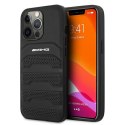 AMG AMHCP13XGSEBK iPhone 13 Pro Max 6,7" czarny/black hardcase Leather Debossed Lines