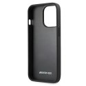 AMG AMHCP13LGSEBK iPhone 13 Pro / 13 6,1" czarny/black hardcase Leather Debossed Lines