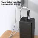 AWEI PowerBank P171K 60000mAh 65W czarny/black USB/2xPD wyświetlacz