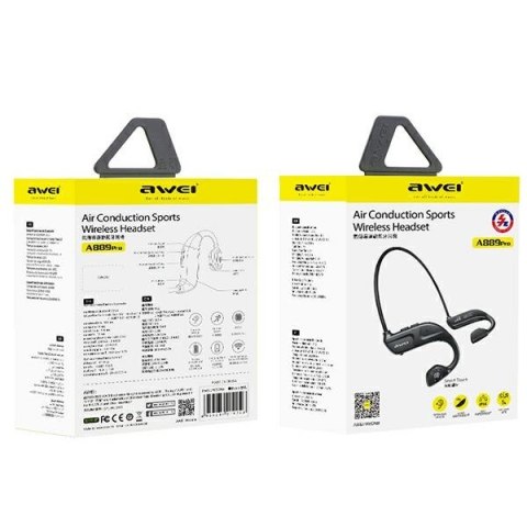 AWEI słuchawki sportowe Bluetooth 5.2 A889 Pro czarny/black