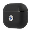 BMW BMA3SSLBK AirPods 3 cover czarny/black Geniune Leather Silver Logo