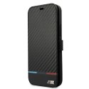 Etui BMW BMBKP13LPUCARTCBK iPhone 13 Pro / 13 6,1" czarny/black bookcase M Collection PU Carbon Stripe