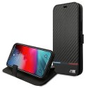 Etui BMW BMBKP13LPUCARTCBK iPhone 13 Pro / 13 6,1" czarny/black bookcase M Collection PU Carbon Stripe