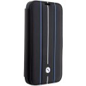 Etui BMW BMBKP14X22RVSK iPhone 14 Pro Max 6,7" czarny/black bookcase Leather Stamp Blue Lines