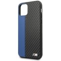 Etui BMW BMHCN61MCARBL iPhone 11 6,1" / Xr czarny/black hardcase M Collection PU Carbon Blue Stripe