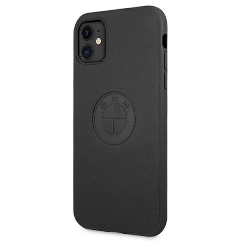 Etui BMW BMHCN61REELK iPhone 11 6,1"/ Xr czarny/black hardcase Leather Emboss