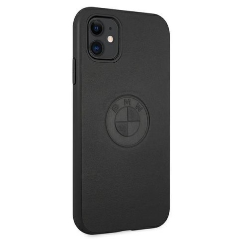 Etui BMW BMHCN61REELK iPhone 11 6,1"/ Xr czarny/black hardcase Leather Emboss