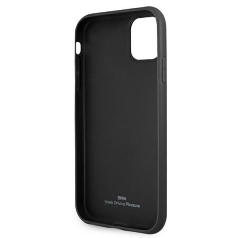 Etui BMW BMHCN61REELK iPhone 11 6,1"/ Xr czarny/black hardcase Leather Emboss