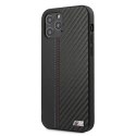 Etui BMW BMHCP12LMCARBK iPhone 12 Pro Max 6,7" czarny/black hardcase M Collection PU Carbon Stripe