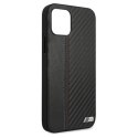 Etui BMW BMHCP12LMCARBK iPhone 12 Pro Max 6,7" czarny/black hardcase M Collection PU Carbon Stripe