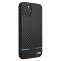 Etui BMW BMHCP12LPUCARTCBK iPhone 12 Pro Max 6,7" czarny/black hardcase M Collection PU Carbon Stripe