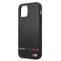 Etui BMW BMHCP12LPUCARTCBK iPhone 12 Pro Max 6,7" czarny/black hardcase M Collection PU Carbon Stripe