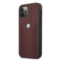 Etui BMW BMHCP12LRSPPR iPhone 12 Pro Max 6,7" czerwony/red hardcase Leather Curve Perforate