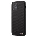 Etui BMW BMHCP12MCABBK iPhone 12/12 Pro 6,1" czarny/black hardcase M Collection PU Carbon