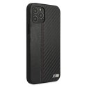 Etui BMW BMHCP12MMCARBK iPhone 12/12 Pro 6,1" czarny/black hardcase M Collection PU Carbon Stripe