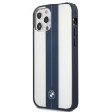 Etui BMW BMHCP12MPCUMRSTNA iPhone 12/ 12 Pro 6,1" transparent hardcase Middle Stripe Navy