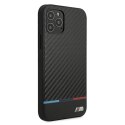 Etui BMW BMHCP12MPUCARTCBK iPhone 12/12 Pro 6,1" czarny/black hardcase M Collection PU Carbon Stripe