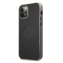 Etui BMW BMHCP12MREELK iPhone 12/12 Pro 6,1" czarny/black hardcase Leather Emboss