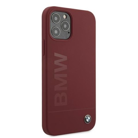 Etui BMW BMHCP12MSLBLRE iPhone 12/12 Pro 6,1" czerwony/red hardcase Silicone Signature Logo