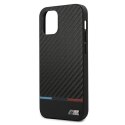 Etui BMW BMHCP12SPUCARTCBK iPhone 12 mini 5,4" czarny/black hardcase M Collection PU Carbon Stripe