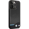 Etui BMW BMHCP13L22NBCK iPhone 13 Pro / 13 6.1" czarny/black hardcase Leather Carbon