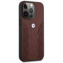 Etui BMW BMHCP13LRSPPR iPhone 13 Pro/13 6,1" czerwony/red hardcase Leather Curve Perforate