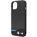 Etui BMW BMHCP13M22NBCK iPhone 13 6.1" czarny/black Leather Carbon