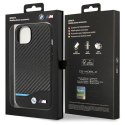 Etui BMW BMHCP13M22NBCK iPhone 13 6.1" czarny/black Leather Carbon