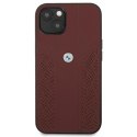 Etui BMW BMHCP13MRSPPR iPhone 13 6,1" czerwony/red hardcase Leather Curve Perforate