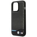 Etui BMW BMHCP14L22NBCK iPhone 14 Pro 6,1" czarny/black Leather Carbon